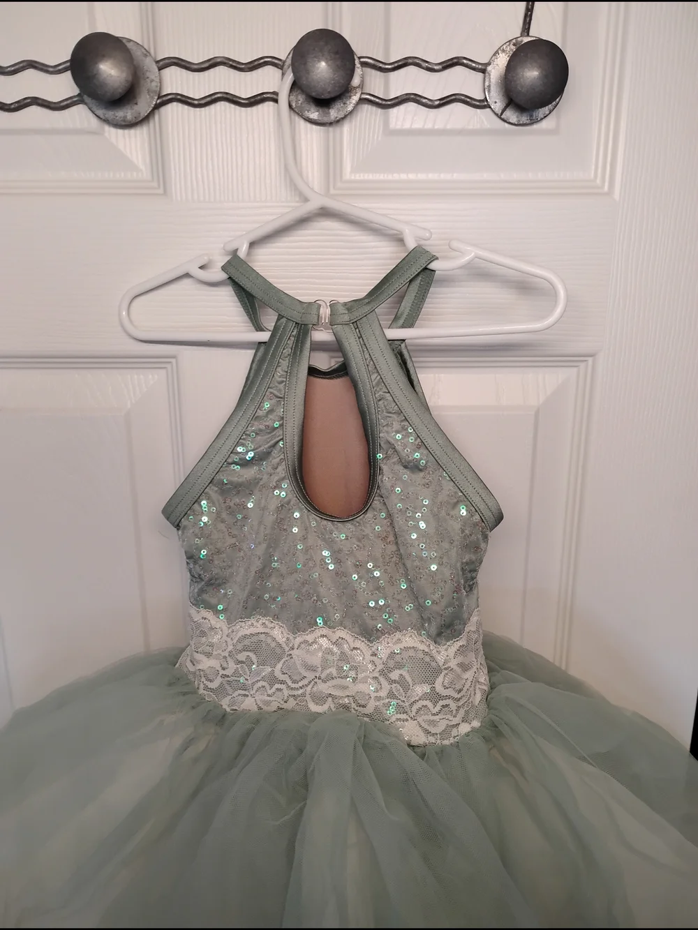 Weissman Sage Green Sequin Tulle Dance Costume
